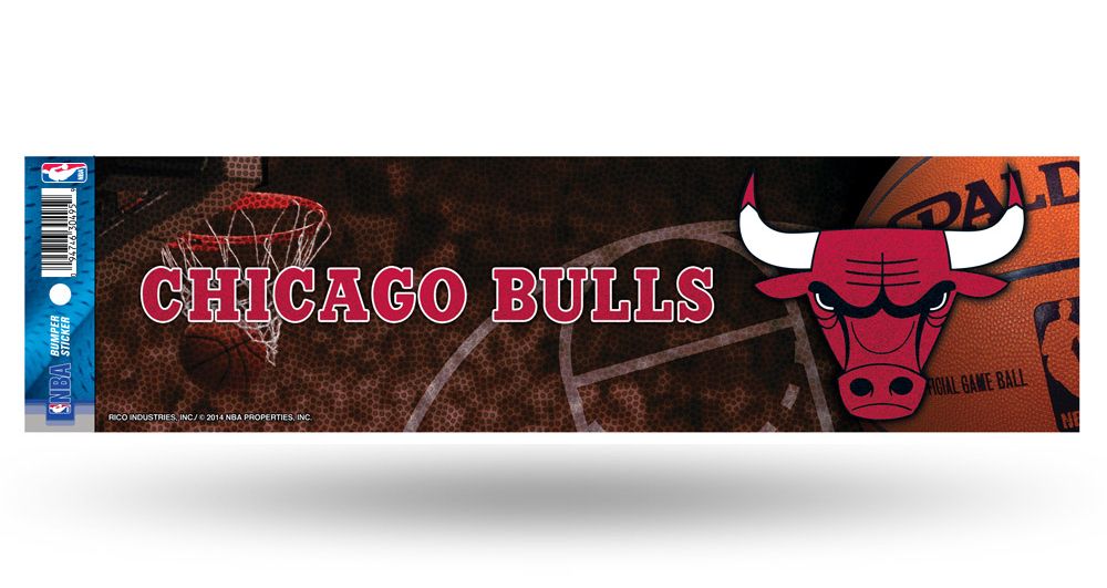 Chicago Bulls Decal Bumper Sticker Glitter - Rico Industries