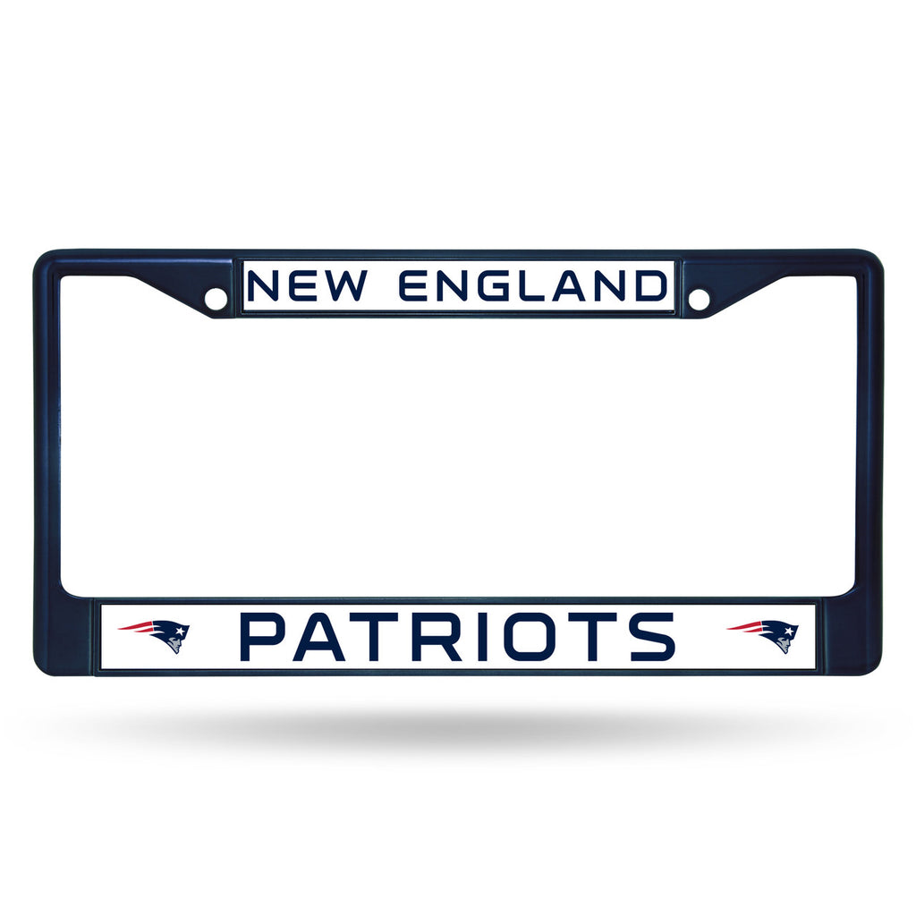 New England Patriots License Plate Frame Metal Navy - Rico Industries