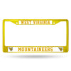 West Virginia Mountaineers License Plate Frame Metal Yellow - Special Order - Rico Industries