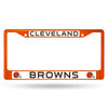 Cleveland Browns License Plate Frame Metal Orange - Rico Industries