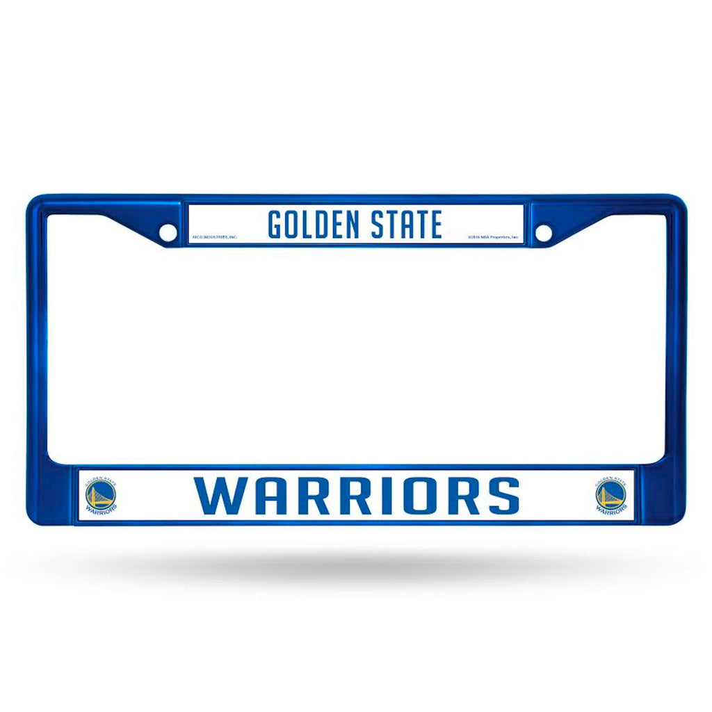 Golden State Warriors License Plate Frame Metal Blue - Rico Industries