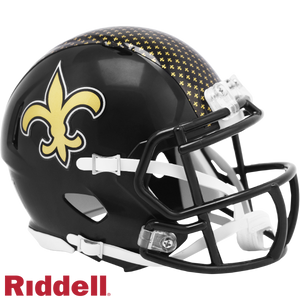 New Orleans Saints Helmet Riddell Replica Mini Speed Style On-Field Alternate 2022 Periodic Restock - Riddell