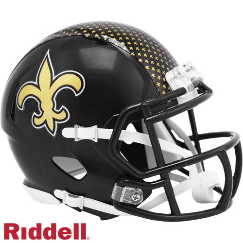 New Orleans Saints Helmet Riddell Replica Mini Speed Style On-Field Alternate 2022 Periodic Restock - Riddell