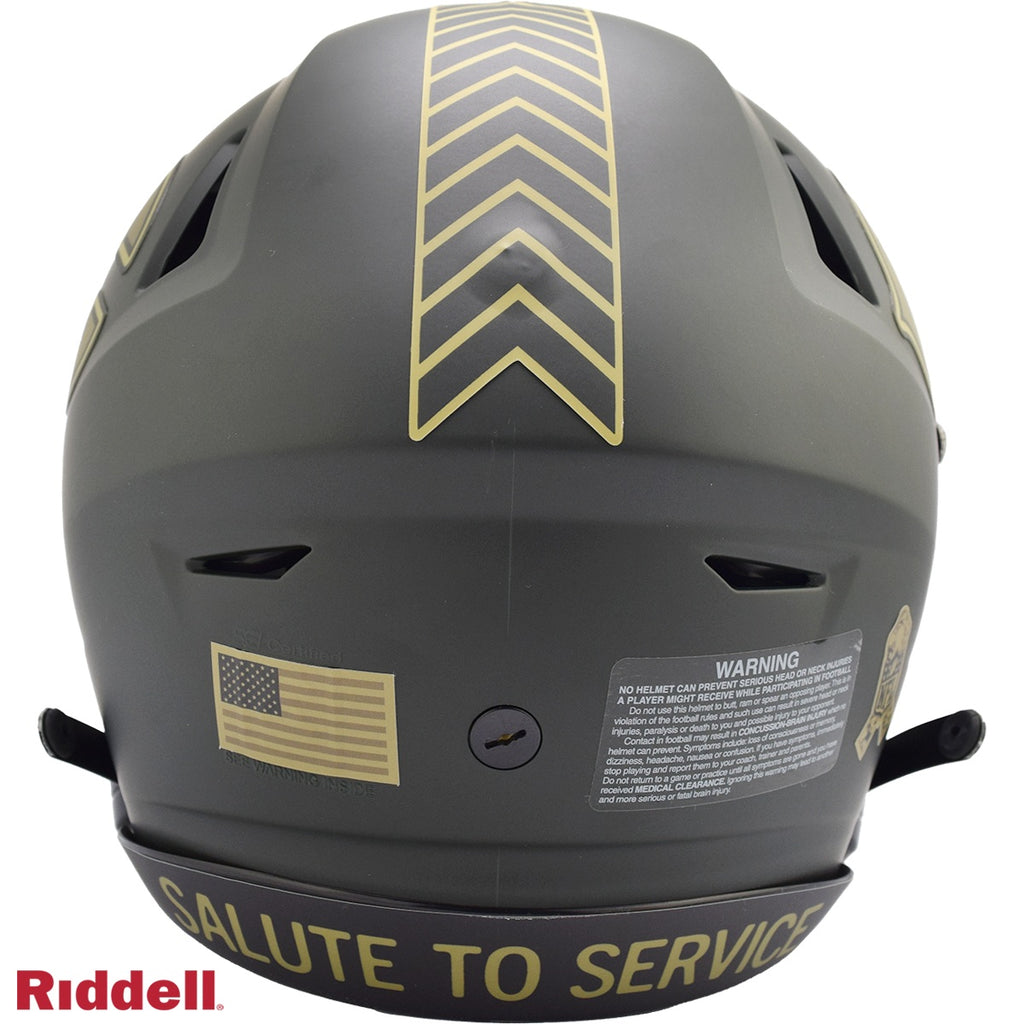 Chicago Bears Helmet Riddell Authentic Full Size SpeedFlex Style Salute To Service 2025 - 11