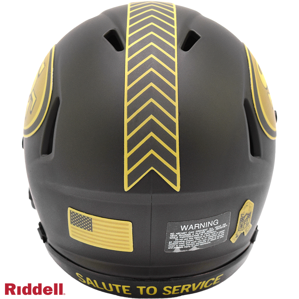 San Francisco 49ers Helmet Riddell Replica Mini Speed Style Salute To Service 2025 - 6