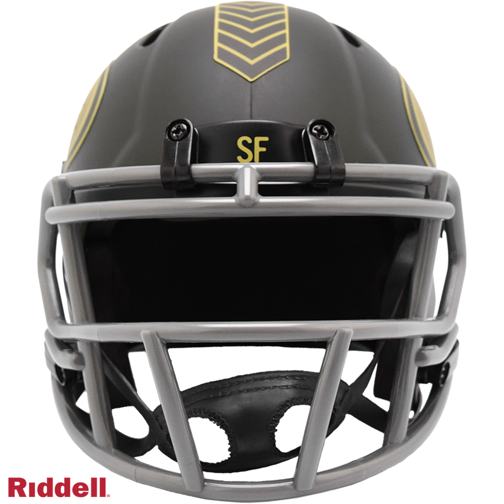 San Francisco 49ers Helmet Riddell Replica Mini Speed Style Salute To Service 2025 - 6