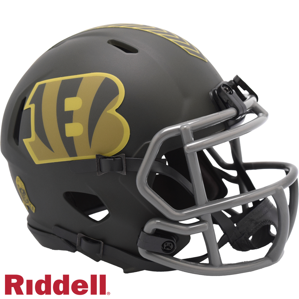 Cincinnati Bengals Helmet Riddell Replica Mini Speed Style Salute To Service 2025 - 6