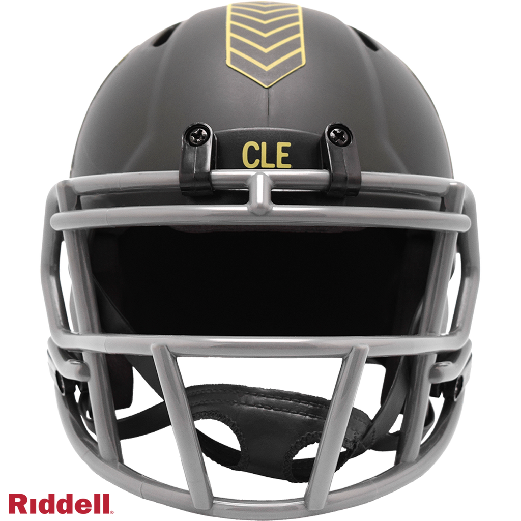 Cleveland Browns Helmet Riddell Replica Mini Speed Style Salute To Service 2025 - 6