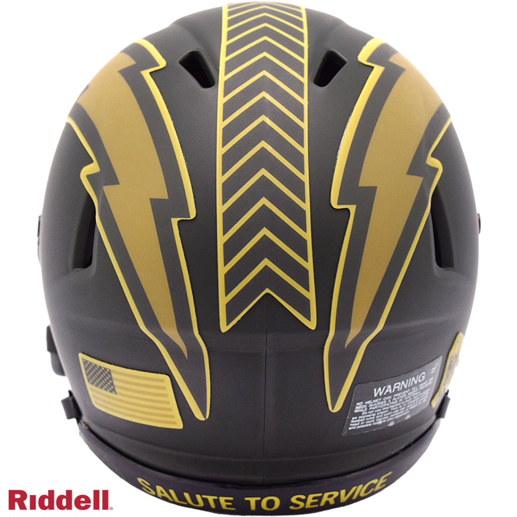 Los Angeles Chargers Helmet Riddell Replica Mini Speed Style Salute To Service 2025 - 6