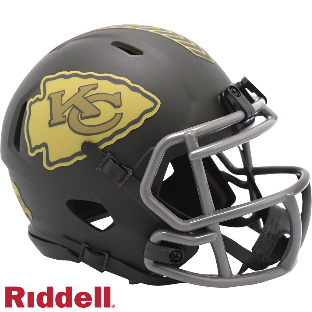 Kansas City Chiefs Helmet Riddell Replica Mini Speed Style Salute To Service 2025 - 6