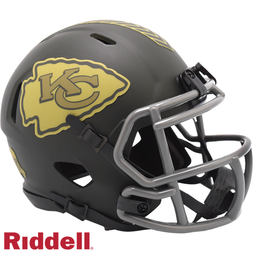 Kansas City Chiefs Helmet Riddell Replica Mini Speed Style Salute To Service 2025 - 6