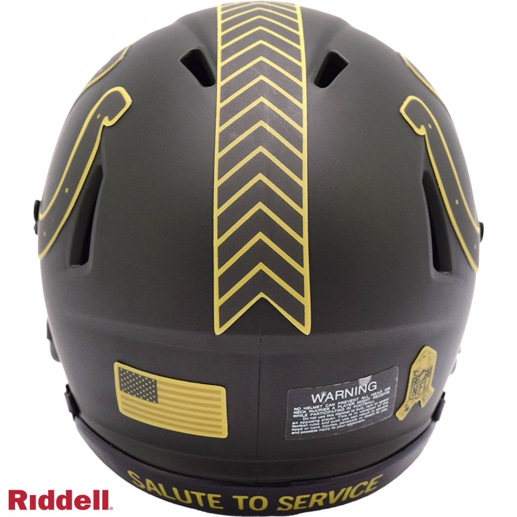 Indianapolis Colts Helmet Riddell Replica Mini Speed Style Salute To Service 2025 - 6