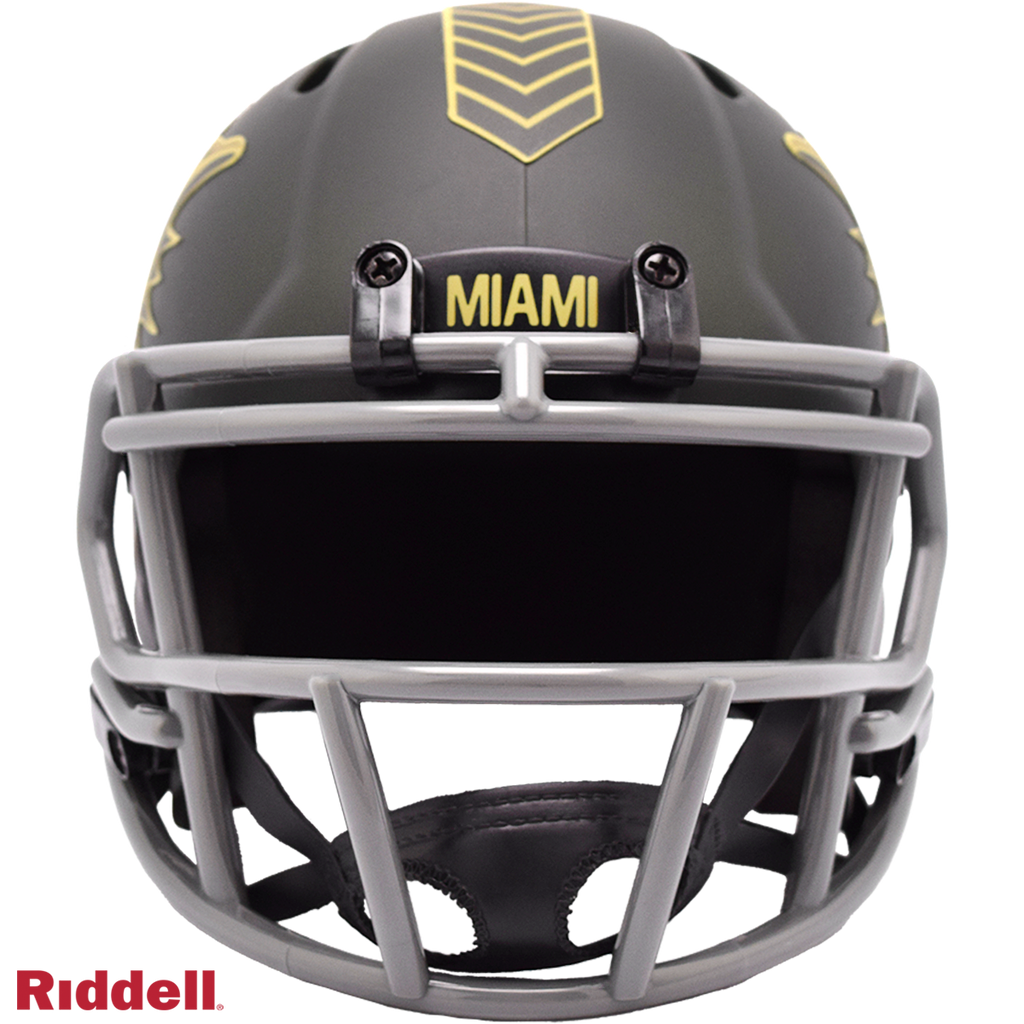 Miami Dolphins Helmet Riddell Replica Mini Speed Style Salute To Service 2025 - 6