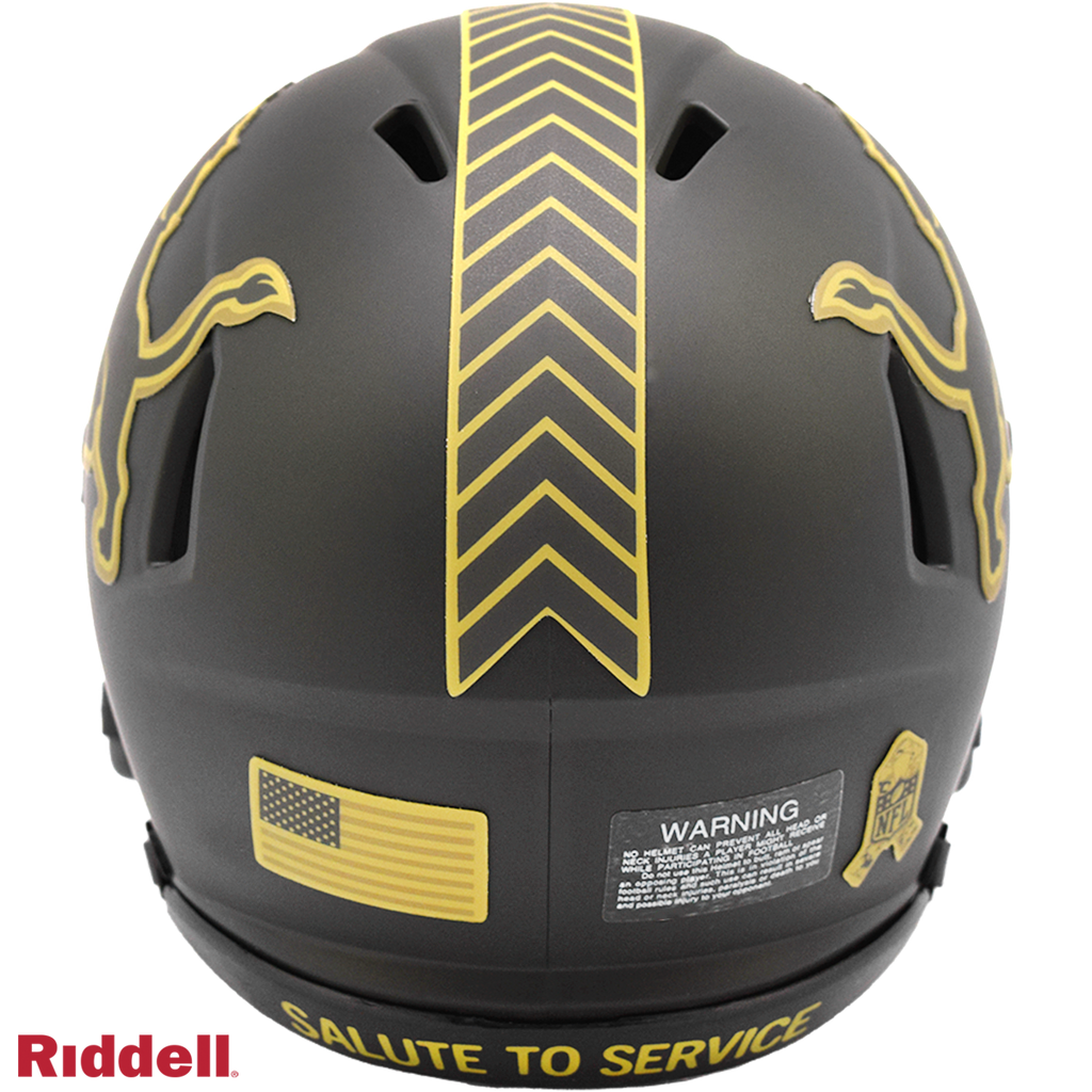 Detroit Lions Helmet Riddell Replica Mini Speed Style Salute To Service 2025 - 6