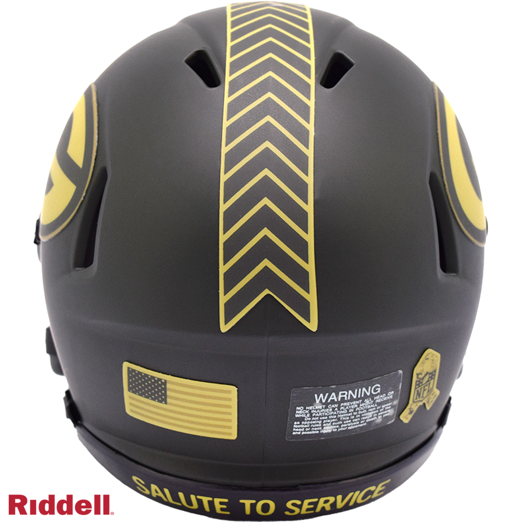 Green Bay Packers Helmet Riddell Replica Mini Speed Style Salute To Service 2025 - 6