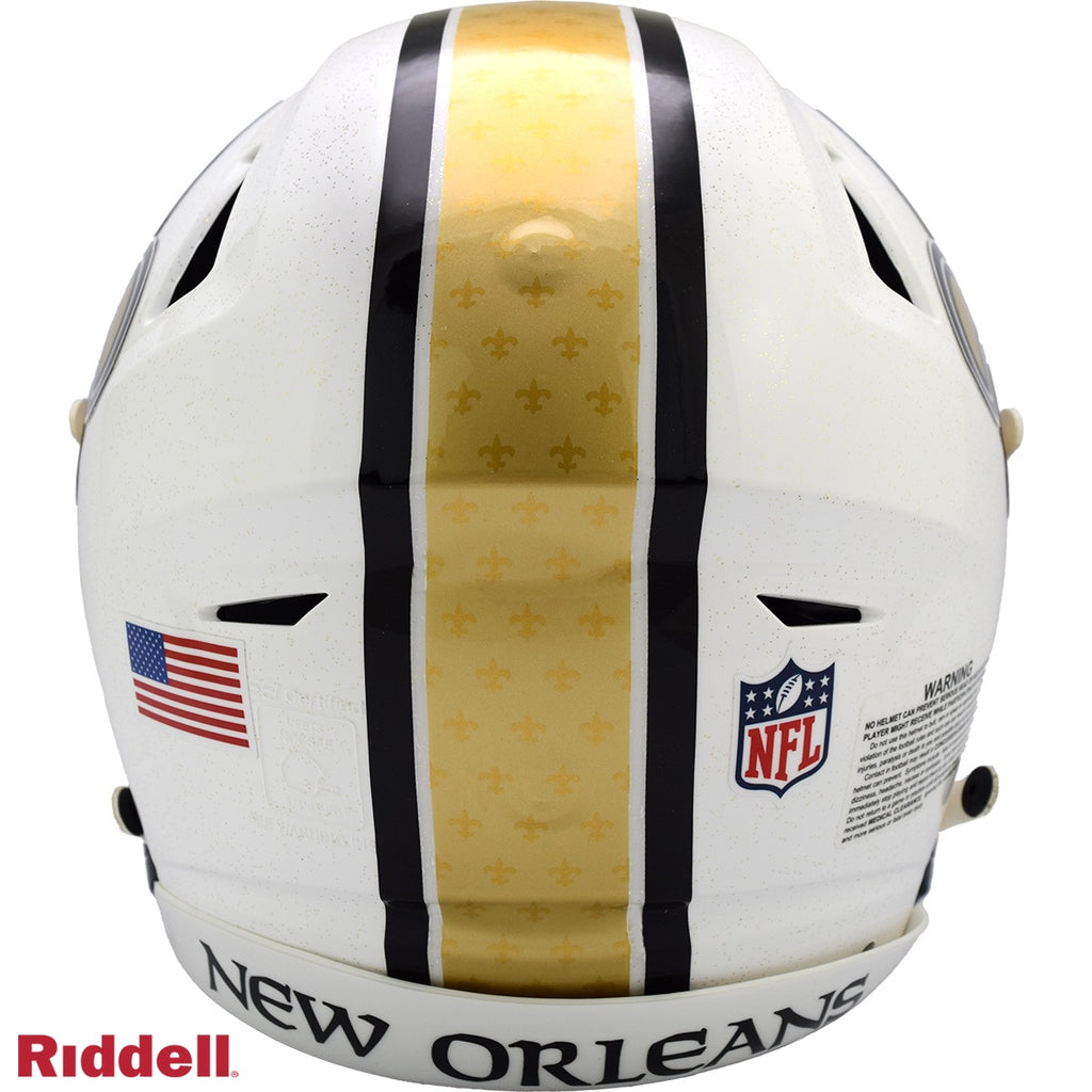 New Orleans Saints Helmet Riddell Authentic Full Size SpeedFlex Style On-Field Alternate 2025 - Special Order - 13