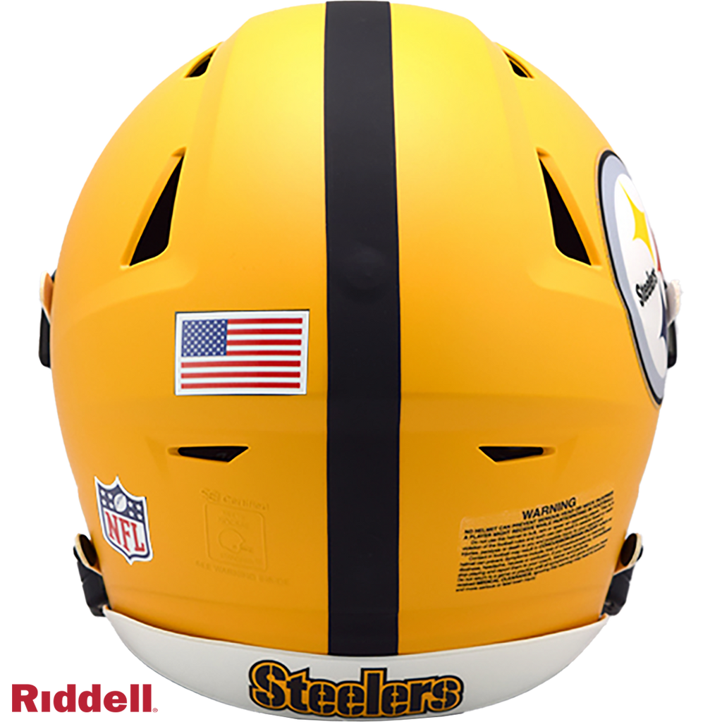 Pittsburgh Steelers Helmet Riddell Authentic Full Size SpeedFlex Style On-Field Alternate 2025 - Special Order - 13