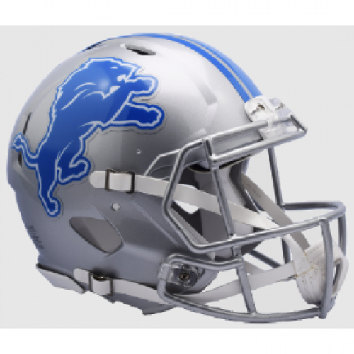 Detroit Lions Helmet Riddell Authentic Full Size Speed Style 2017-2023 Throwback - 13