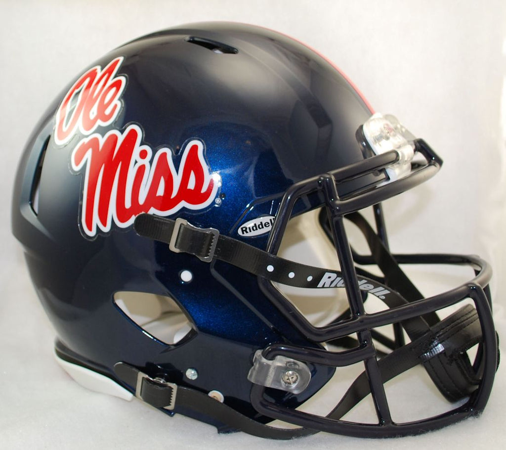 Mississippi Rebels Helmet Riddell Authentic Full Size Speed Style - Special Order - 12