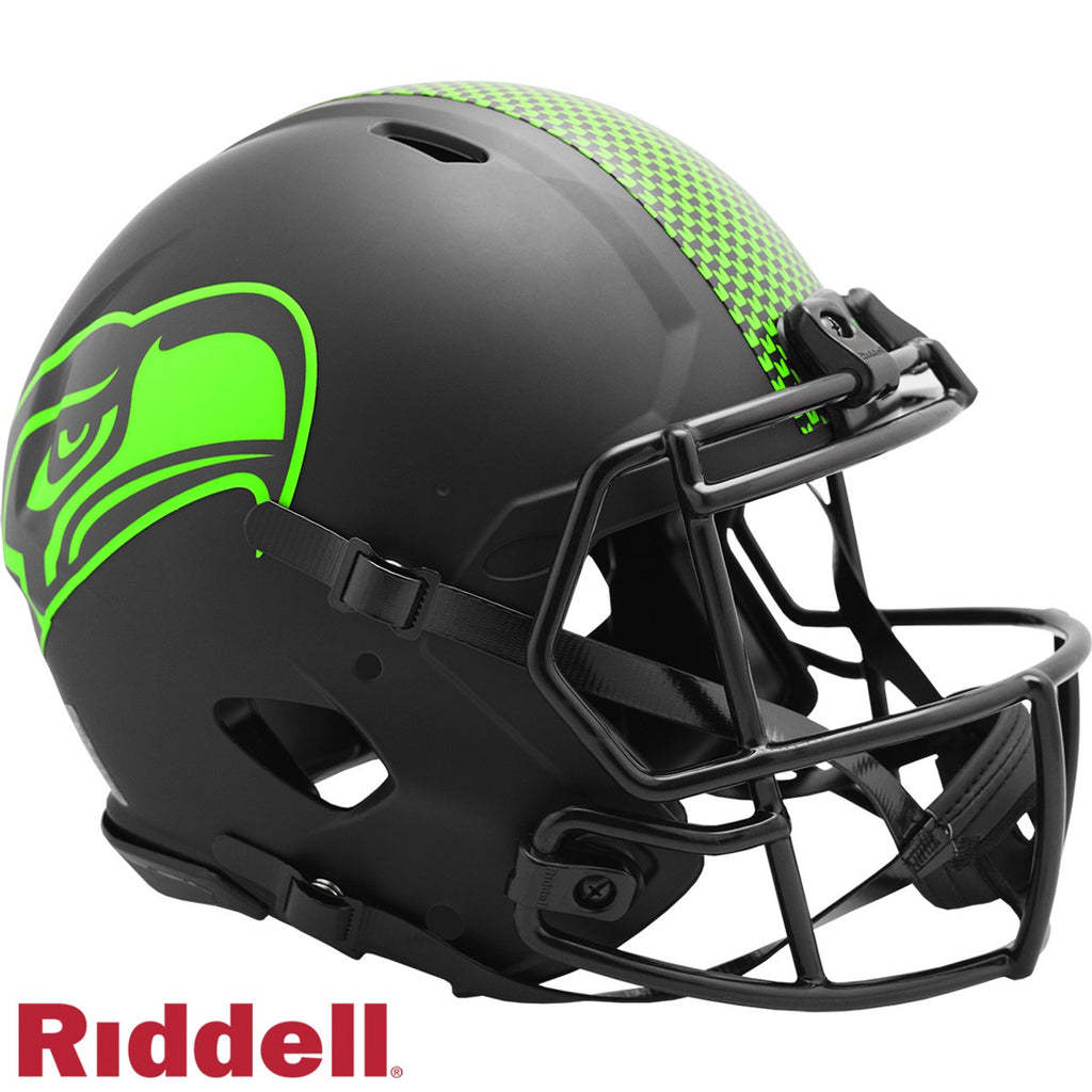 Seattle Seahawks Helmet Riddell Authentic Full Size Speed Style Eclipse Alternate - Riddell