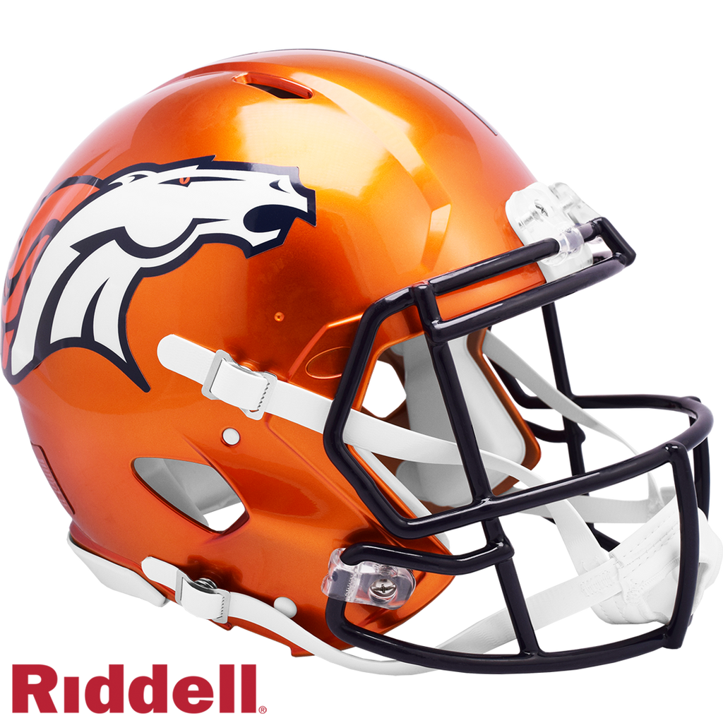 Denver Broncos Helmet Riddell Authentic Full Size Speed Style FLASH Alternate - Riddell