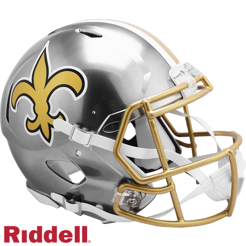 New Orleans Saints Helmet Riddell Authentic Full Size Speed Style FLASH Alternate - Riddell