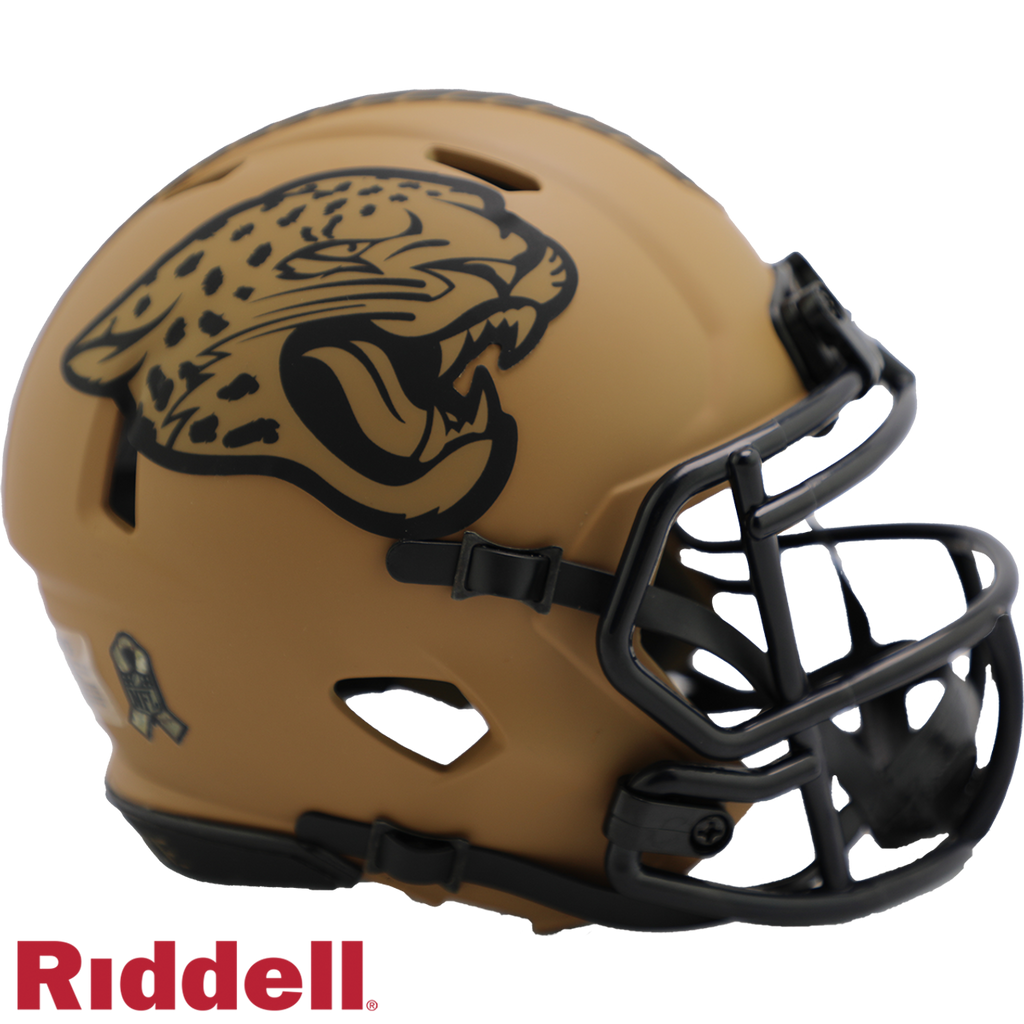 Jacksonville Jaguars Helmet Riddell Replica Mini Speed Style Salute To Service 2023 - Riddell