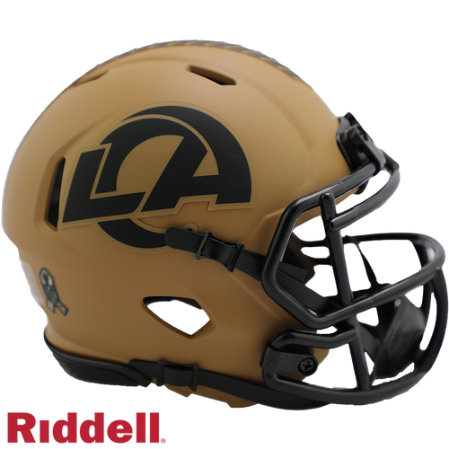 Los Angeles Rams Helmet Riddell Replica Mini Speed Style Salute To Service 2023 - Riddell