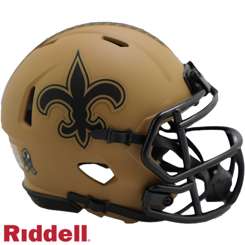 New Orleans Saints Helmet Riddell Replica Mini Speed Style Salute To Service 2023 - Riddell
