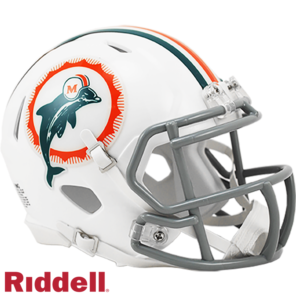 Miami Dolphins Helmet Riddell Replica Mini Speed Style Tribute Periodic Restock - Riddell