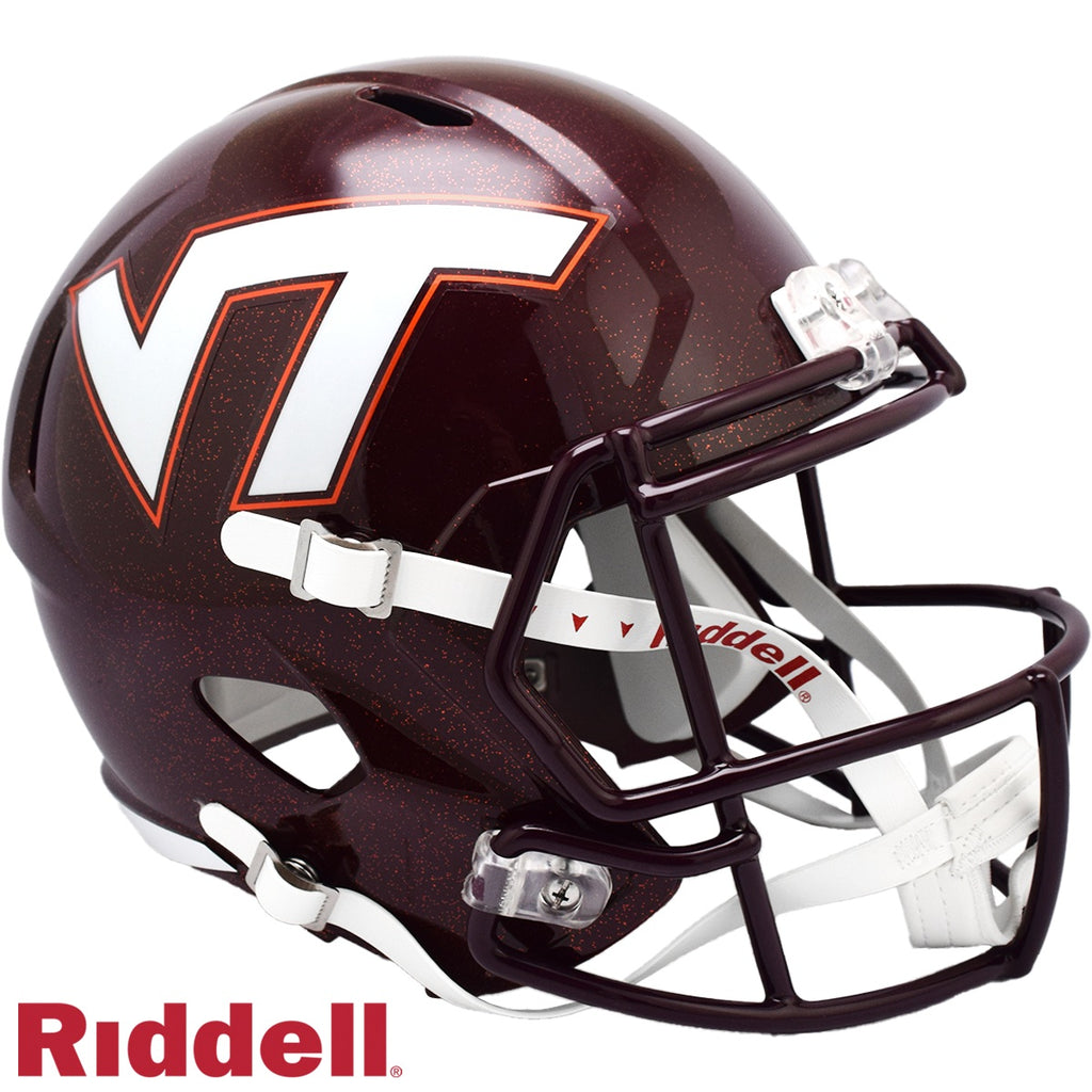 Virginia Tech Hokies Helmet Riddell Replica Full Size Speed Style Maroon - Special Order - Riddell