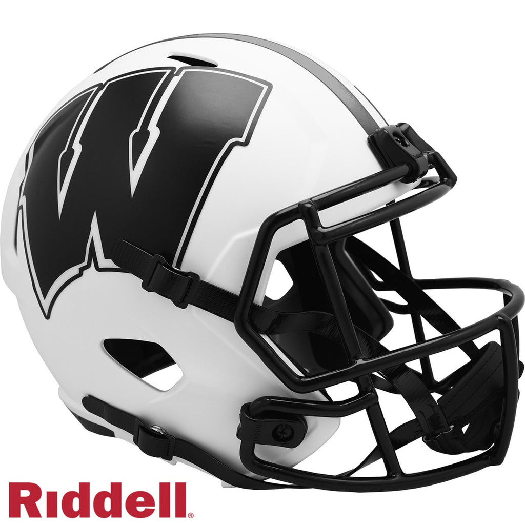 Wisconsin Badgers Helmet Riddell Replica Full Size Speed Style Lunar Eclipse Alternate -