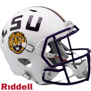 LSU Tigers Helmet Riddell Replica Full Size Speed Style White - Riddell