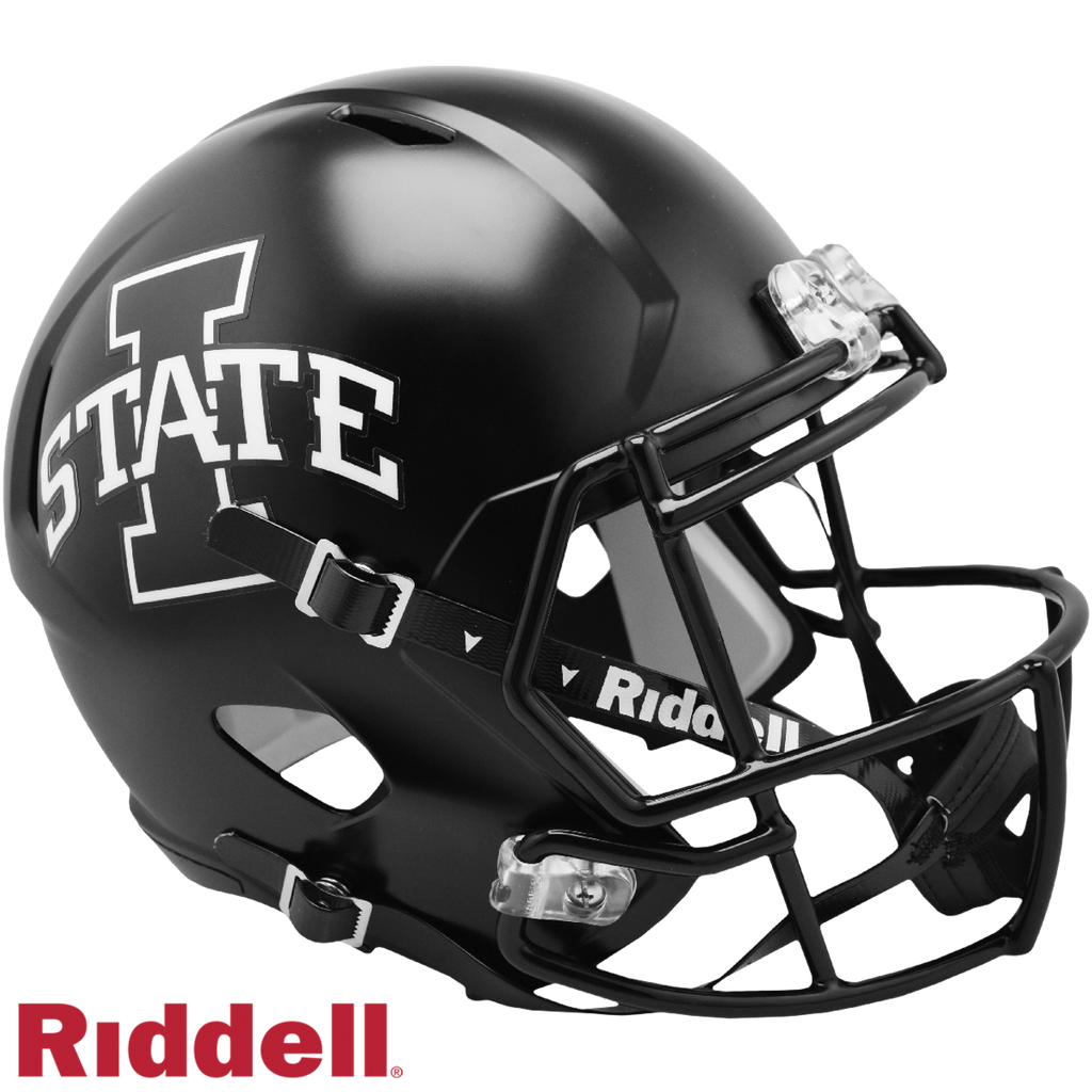 Iowa State Cyclones Helmet Riddell Replica Full Size Speed Style Satin Black - Riddell