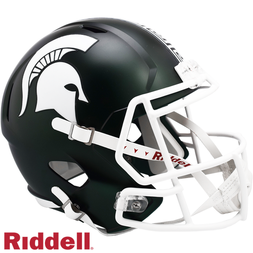 Michigan State Spartans Helmet Riddell Replica Full Size Speed Style Satin - Riddell