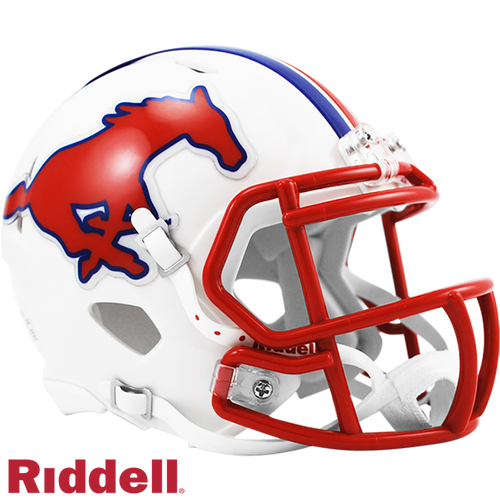 SMU Mustangs Helmet Riddell Replica Mini Speed Style - Riddell