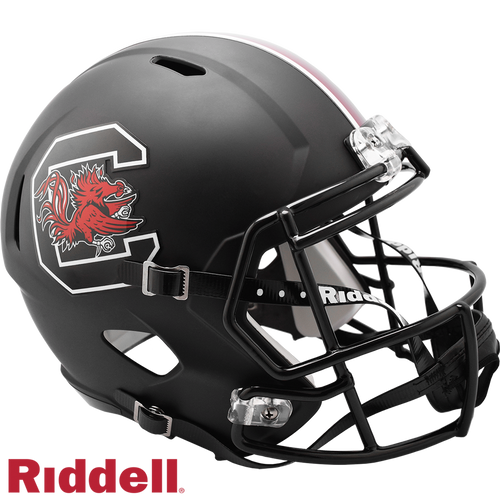 South Carolina Gamecocks Helmet Riddell Replica Full Size Speed Style Matte Black - Riddell