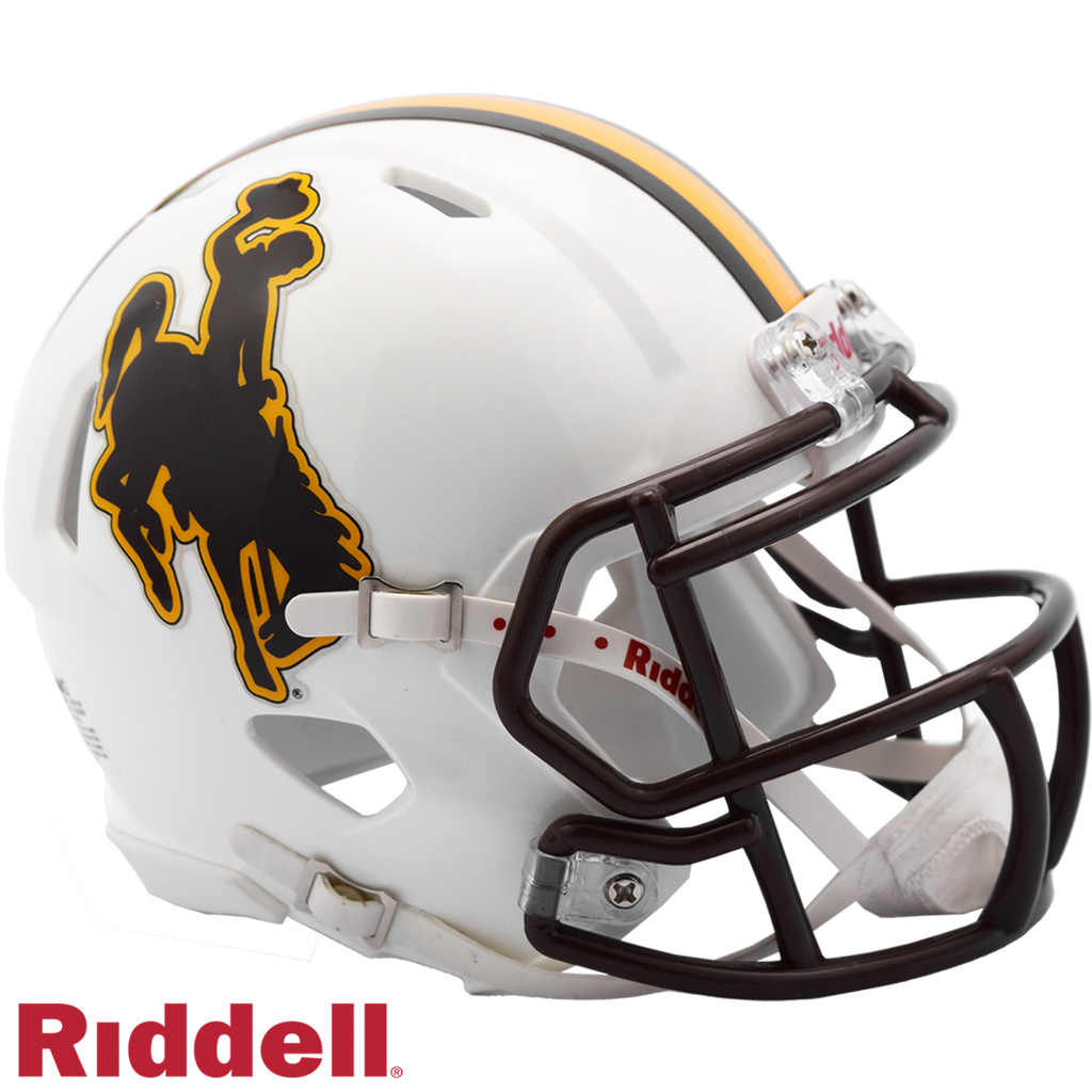 Wyoming Cowboys Helmet Riddell Replica Mini Speed Style - 9