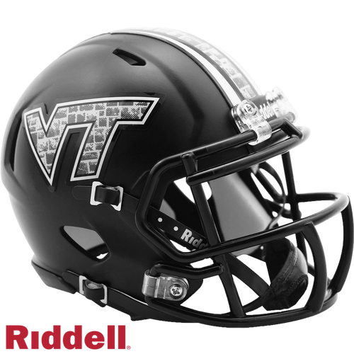 Virginia Tech Hokies Helmet - Riddell Replica Mini - Speed Style - Matte Black - Riddell