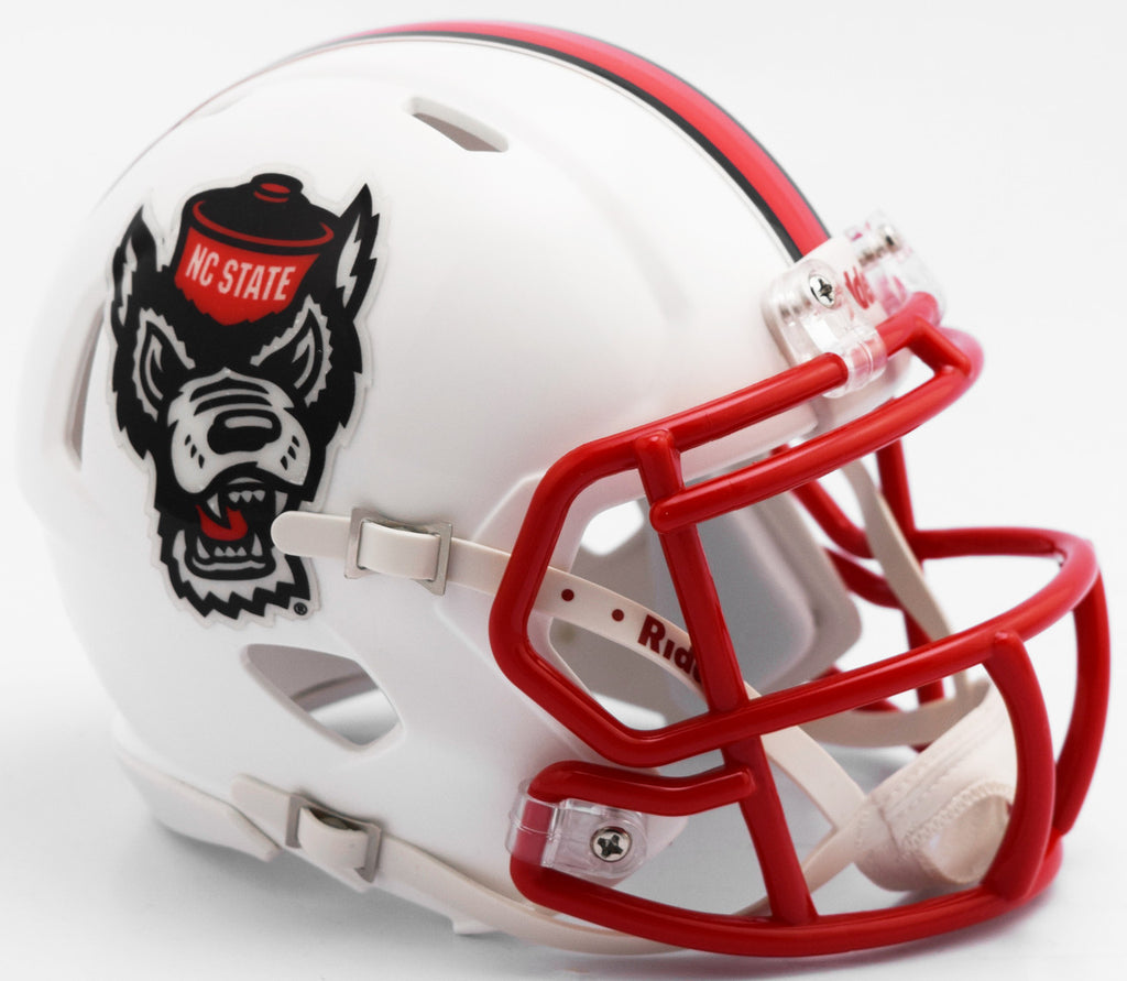 North Carolina State Wolfpack Helmet Riddell Replica Mini Speed Style Tuffy Design - 7.5