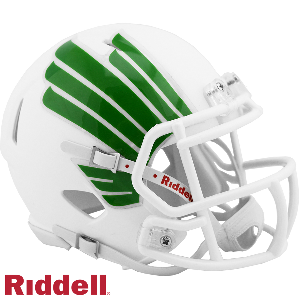 North Texas Mean Green Helmet Riddell Replica Mini Speed Style Matte White - Riddell