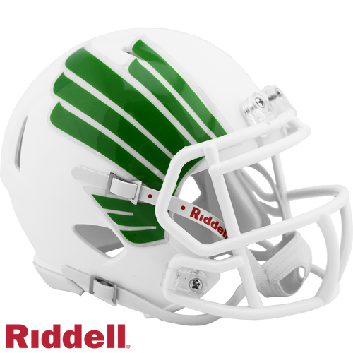 North Texas Mean Green Helmet Riddell Replica Mini Speed Style Matte White - Riddell