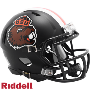 Oregon State Beavers Helmet Riddell Replica Mini Speed Style Satin Black - Riddell
