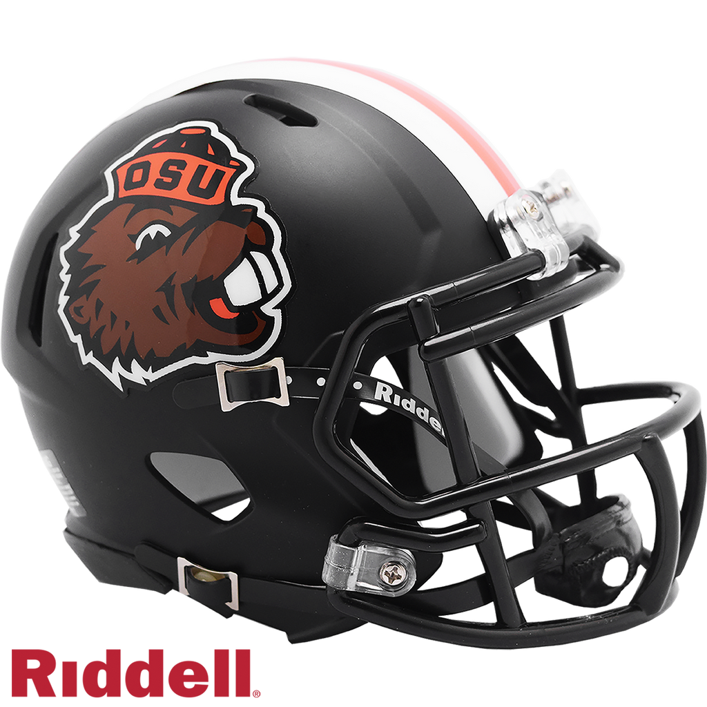 Oregon State Beavers Helmet Riddell Replica Mini Speed Style Satin Black - Riddell