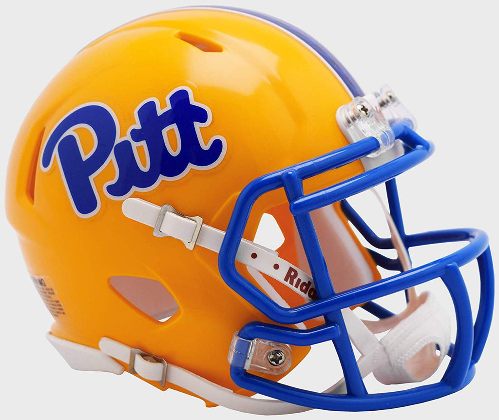 Pittsburgh Panthers Helmet Riddell Replica Mini Speed Style Gold - Riddell