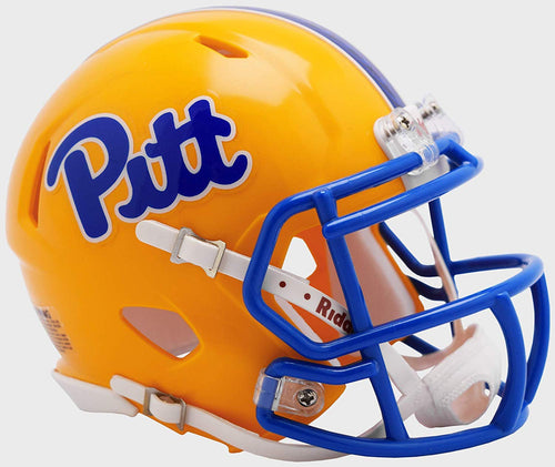 Pittsburgh Panthers Helmet Riddell Replica Mini Speed Style Gold - Riddell