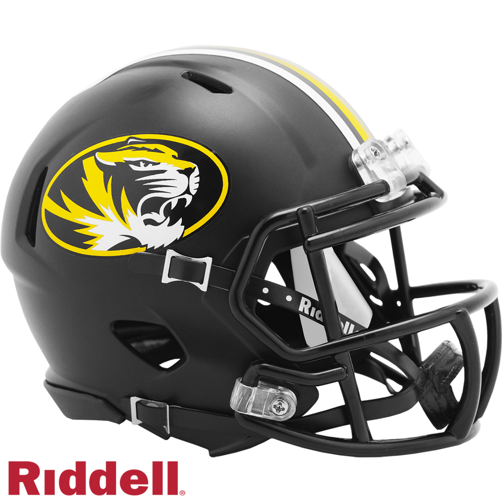 Missouri Tigers Helmet Riddell Replica Mini Speed Style Black - 6.5