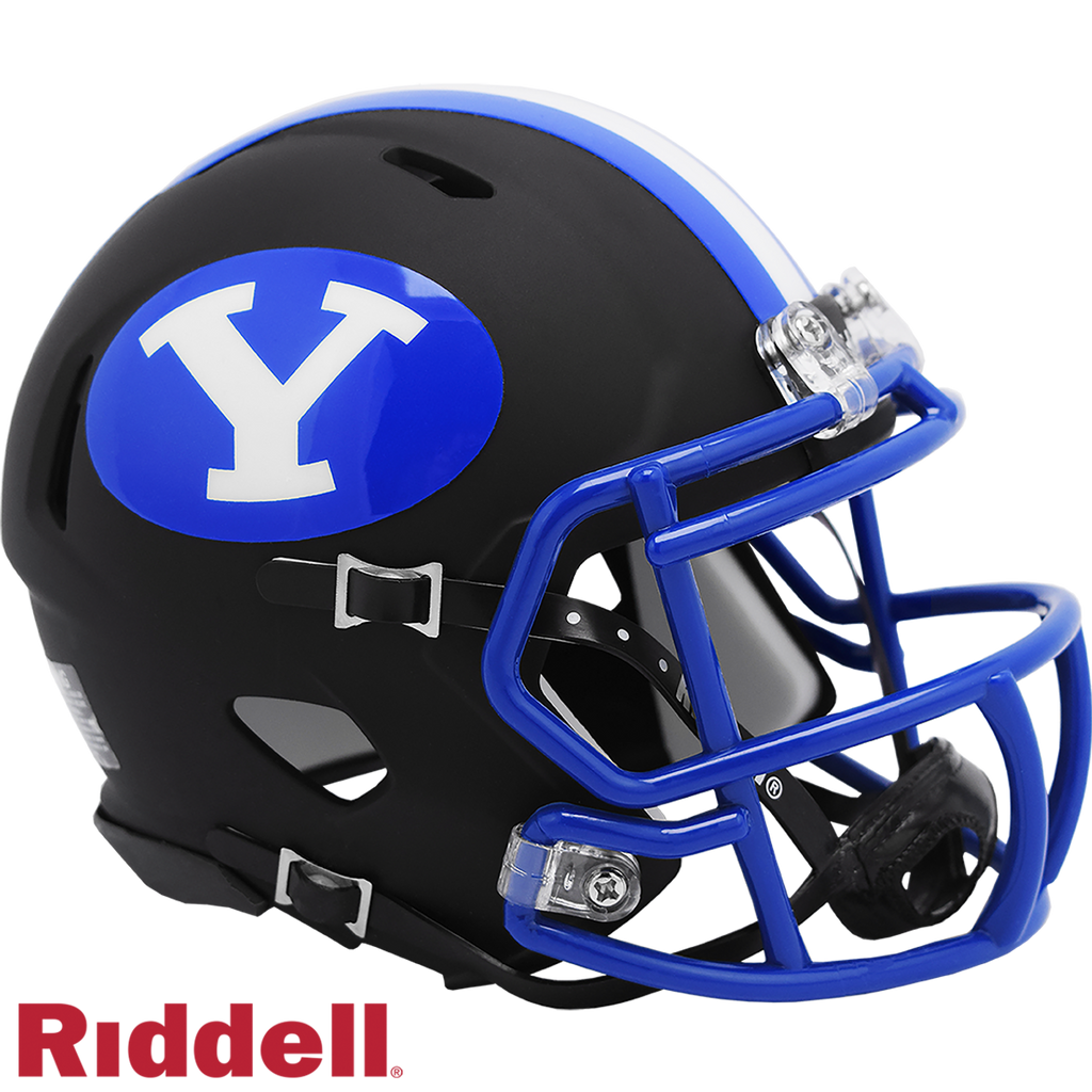 BYU Cougars Helmet Riddell Replica Mini Speed Style Matte Black 2020 - Riddell