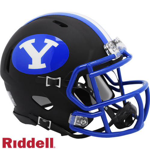 BYU Cougars Helmet Riddell Replica Mini Speed Style Matte Black 2020 - Riddell