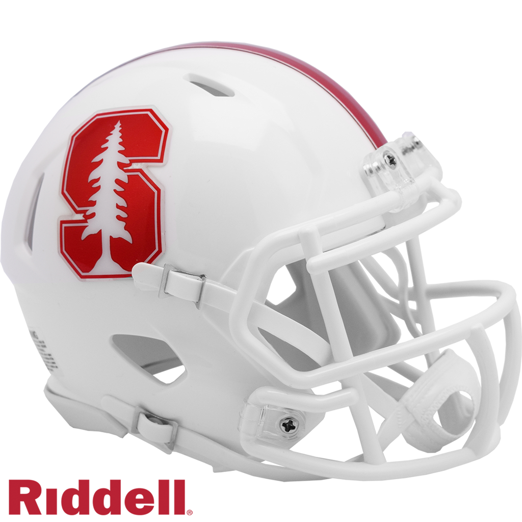 Stanford Cardinal Helmet Riddell Replica Mini Speed Style White - Riddell